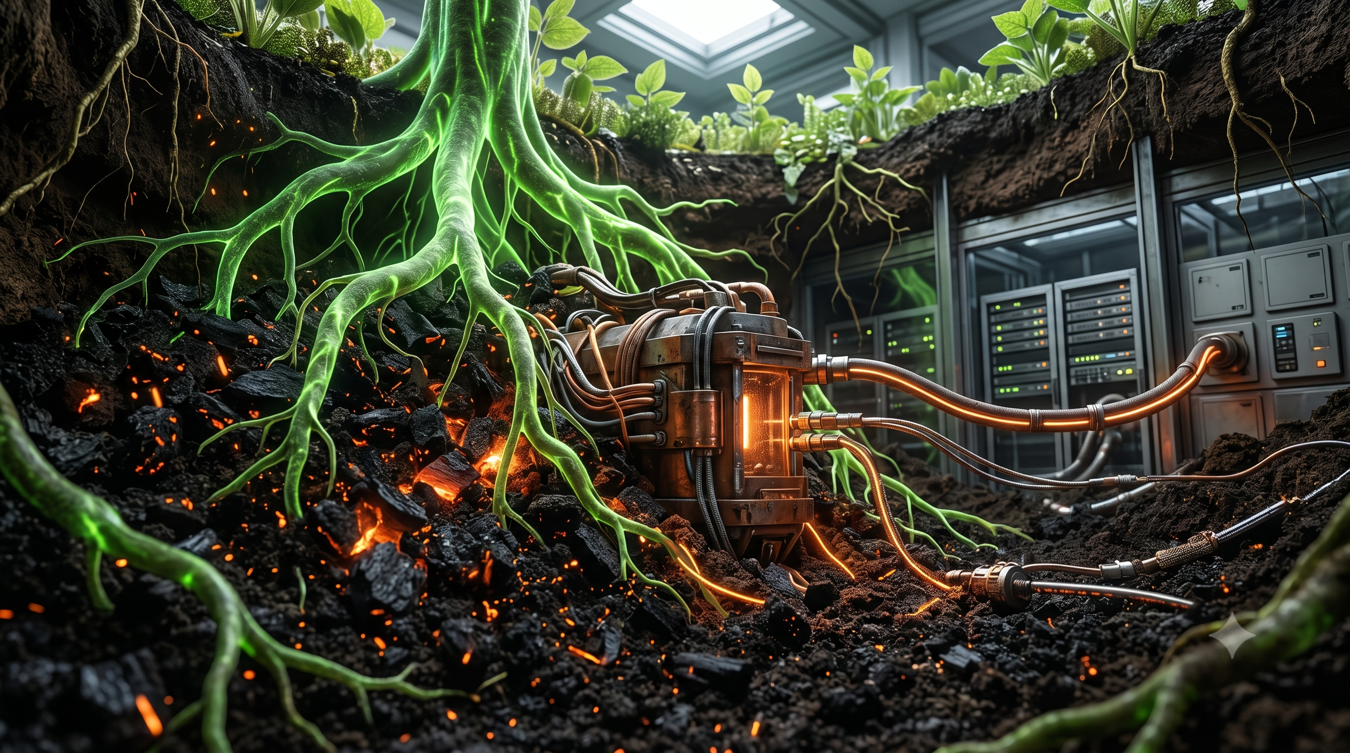 Illustration du réacteur à Biochar et Terra Preta