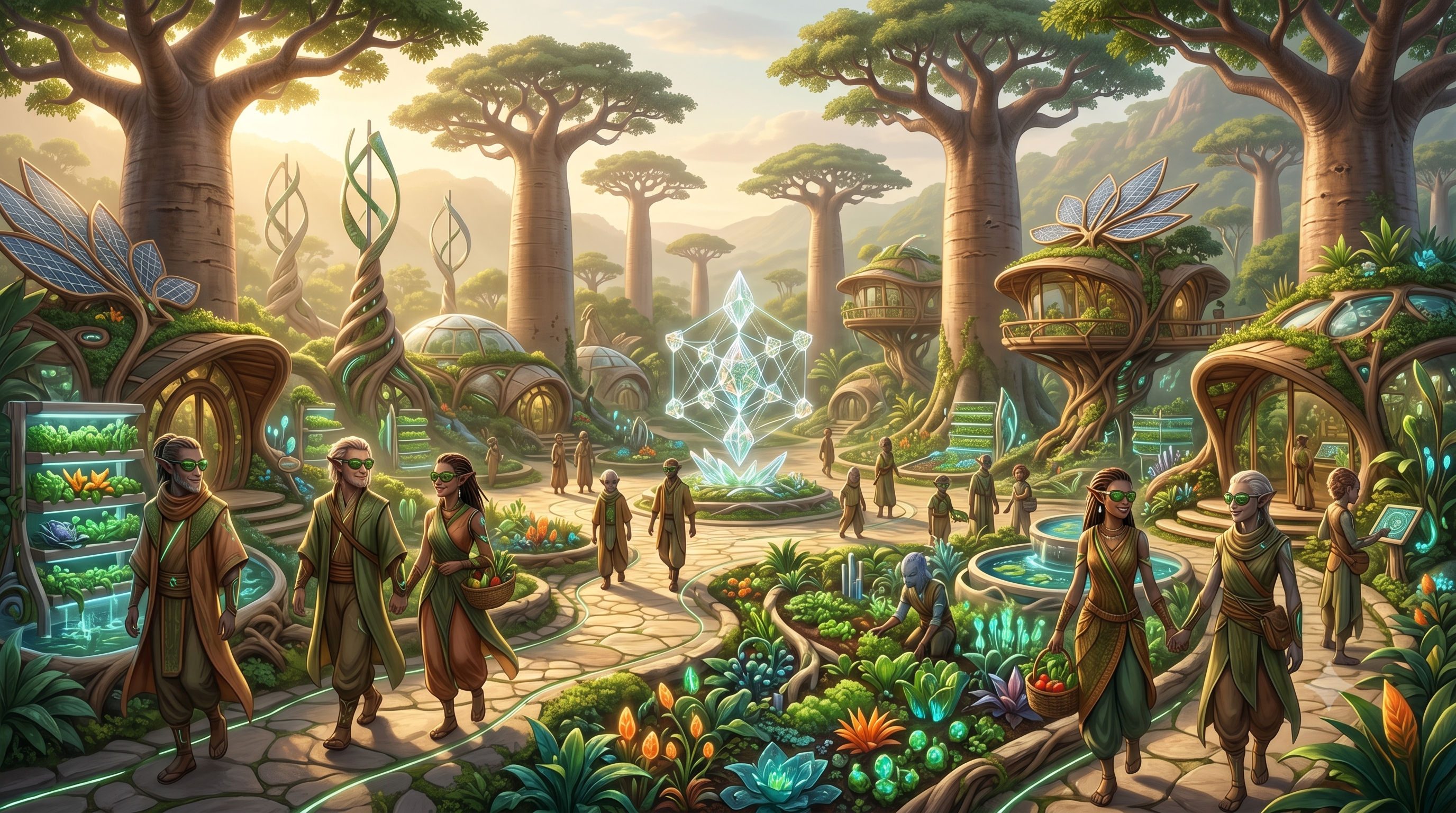 Illustration de l'utopie de la Lémurie et des Jedi solaires